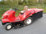 Yanmar RD122 diesel zitmaaier met grasopvang